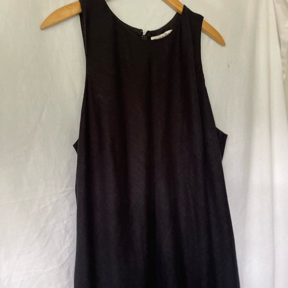 NWT Abercrombie & Fitch  black linen dress lined in cotton. NWT SIZE XL zipper